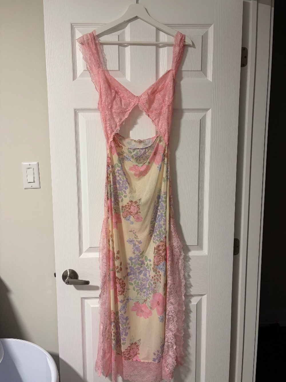 Suddenly Fine Maxi Slip Dress in Daisy Combo FREE PEOPLE